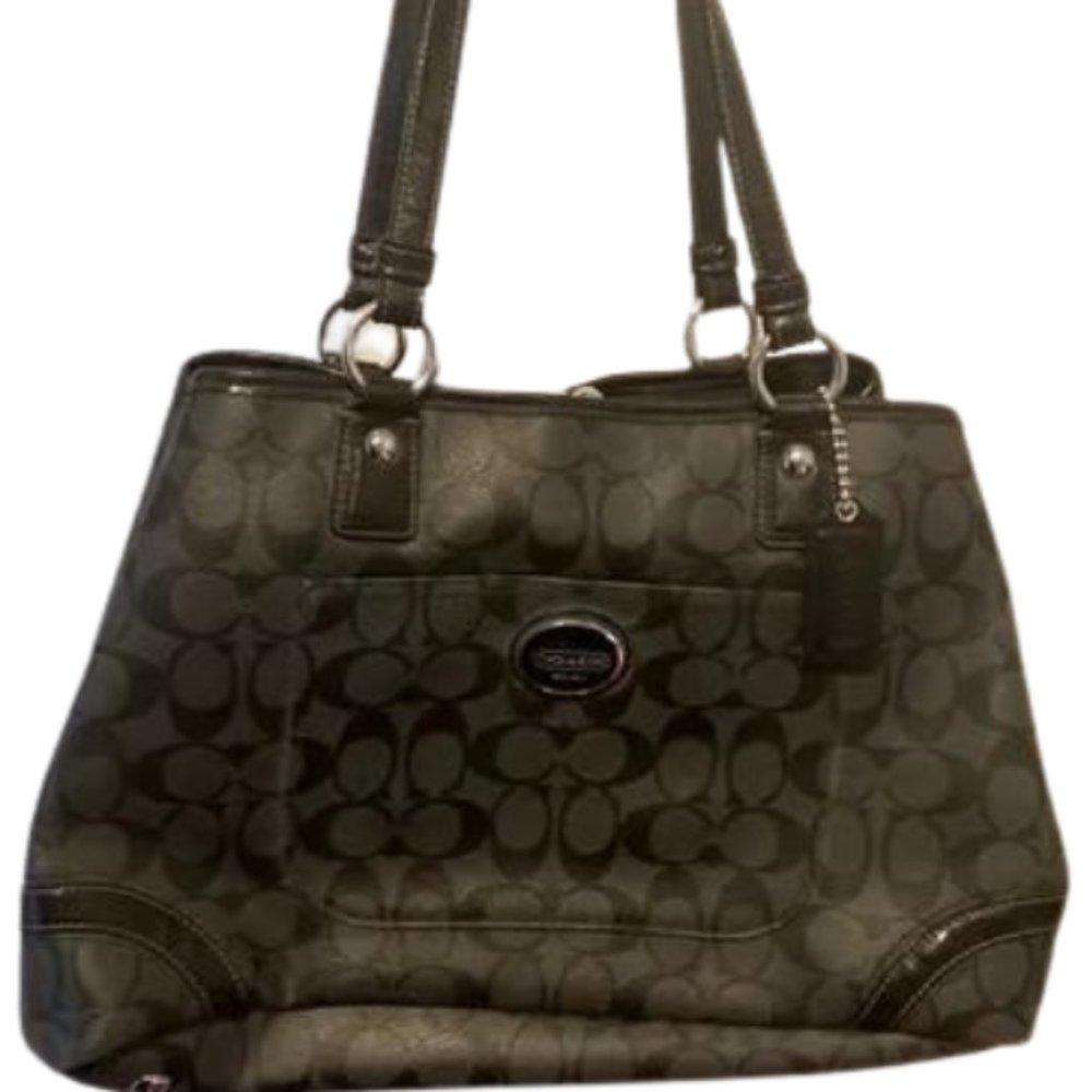 Coach Heritage Payton Signature Black Tote Bag